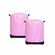 2pcs 튼튼한 초대형 이사 가방 재사용 가능, 2개, 분홍색