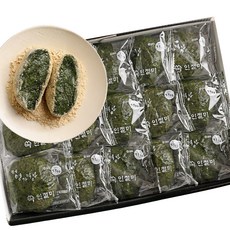 명가 쑥인절미 제주 한라산 쑥떡 식다대용 개별포장 콩가루포함, 80g, 15개