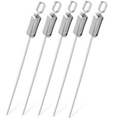 슬라이드 꼬치 꼬치구이, 실버, 5개