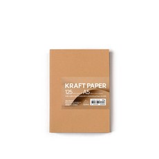 PaperPhant 질 좋고 도톰한(175g) 진한 브라운 크라프트지(Kraft Paper), A5 125매