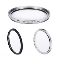 JJC 후지 X100VI X100VI 49mm 울트라 슬림 렌즈보호 UV필터, F-MCUV49 -실버, 1개