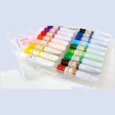 어린이 미술 수업 채색 수채화 물감 18색 핑크