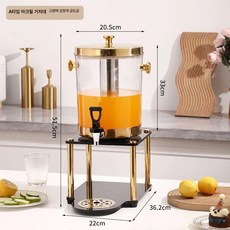 주스 음료 물 쥬스 8L 오렌지주스 레몬즙, A형 아크릴 스탠드검정색 및 금도금, 1개, 1ml