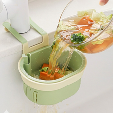 모바로바 싱크대 음식물 거름망 배수구 물빠짐 바구니, 1개, 그린