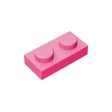 1X2 호환블록 3023 28653 6225 모델 호환 2개입 1세트, 012 Dark Pink