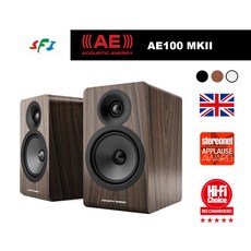Acoustic Energy AE100MkII 5吋被動式書架喇叭, 深色胡桃木