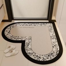 규조토 모서리 주방 주방매트 모서리매트 작 소프트, 1개, E. 화려함 하트