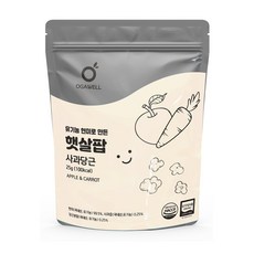 유기농 현미 아기 쌀과자 떡뻥 퍼프 핑거 햇살팝 사과당근 25g 1봉, 혼합맛(사과/당근), 1개
