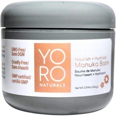 yoro naturals 유기농 마누카 피부 수딩 크림 밤 습진 건선 기저귀 발진 일광 화상 상처 가려움증 긁힌 자국 지루성피부염 건성 모이스처라이저 아기 스킨케어 바디케어, 66g