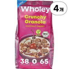 홀리(Wholey) 유기농 코코넛 체리 그래놀라 Wholey Organic Crunchy Coconut Cherry Granola 300g, 4개