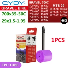 46g CYDY TPU 내부 튜브 700C 자갈 자전거 700x35-50C 35C 38C 40C 45C 50C 타이어 카메라 MTB 29x1.5-1.95, 01 65mm, 02 46G 700x35-50C 1PCS