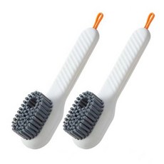 더자카 올인원 다용도 운동화 청소솔 4.5 x 17 cm, 화이트, 2개