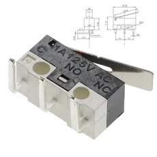 20/100/1000Pcs 3Pin 마이크로 리미트 스위치 SPDT 순간 푸시 버튼 1A/125V 마우스 핸들 롤러, 01 BENT FOOT-3, 02 20PCS