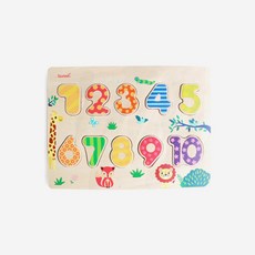 아이우드 유아교구 원목장난감 1-10 숫자 퍼즐놀이, 1개
