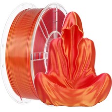 MMC LAB PLA 투컬러 실크 3D 프린터 필라멘트 보는 각도 따라 변하는 고품질 메탈릭 예술 작품, 레드골드, LAB 투컬러 실크