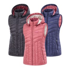 콜핑 여자 등산 경량 패딩 조끼 겨울 후드탈부착 웰론 빌런 여 KSV7592W