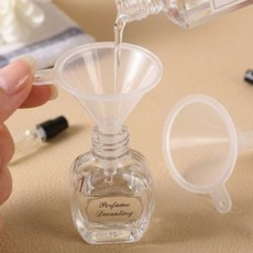 투명 플라스틱 미니 깔때기 지름 31mm 아로마 향수 케이스 소분 손잡이 깔데기