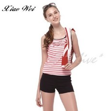 小薇的店 MIT沙兒斯品牌 亮彩經典條紋二件式泳裝 (S-XL) 台灣製 時尚條紋 顯瘦, S