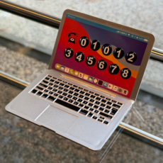 노트북 모형 자동차 주차번호판 그레이 1개