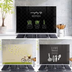 주방벽면 기름때 강화유리 아트보드 주방아트글라스 주방보드, 1개
