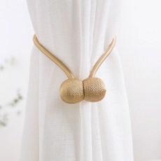커튼묶기 커튼집게핀 자석 커튼스트랩, 베이지, 1개