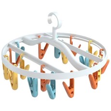 多功能晾衣架/曬衣架/曬衣夾/立體曬衣架，曬襪子/內衣/內褲，多夾衣夾【JJ0912】, 白色(本體)