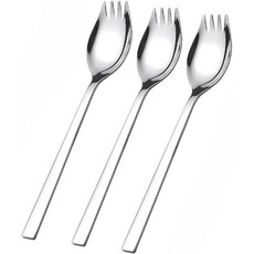 일본 직배송 304 스테인리스 스틸 소재의 분리형 포크 카레 스푼 일체형 긴 손잡이 디저트과일 한국식 다용도 일회용 스타일 라면 샐러드 이유식 등에 적합