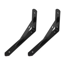 五金櫃架支架 耐用壁架支架 耐用架子支撐支架 支架, 黑色-小號（兩隻）, 2個