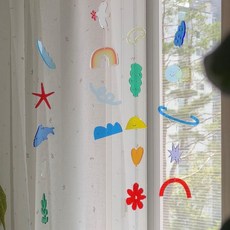 [완제품/반제품] 인테리어 썬캐쳐 아크릴 모빌 4type 선물 어린이집/학교 벽장식, 고래, 고래