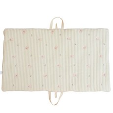 嬰兒床墊兒童床墊幼兒園睡墊 嬰兒床單風寶寶睡覺高顏值墊子兒童床透氣棉佈床墊, 兔子鬱金香床墊,65*115cm, 1個