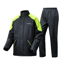 오토바이 상하 세트 우비 배달 라이더 전용 초경량 방수 통기성 반사 우비, 다크그린