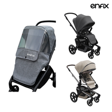 엔픽스 줄즈 허브 데이 플러스 방풍커버 휴대용 절충형 디럭스 유모차 바람막이 사계절, 멜란지그레이, 1개, 선택1 엔픽스 (데이+ 허브+) 멜란지 방풍커버