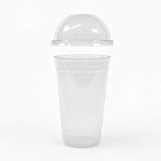 [돔리드+투명컵100P] 92파이 일회용 테이크아웃 플라스틱PET컵 뚜껑세트, 1개, 100개입, 420ml