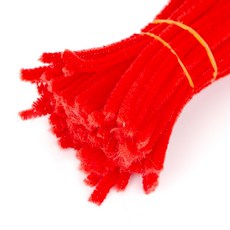 [FullyJully] 미술 공예재료 모루 빨간색 30cm 100개입 가는모루 모루100개입 모루대량 철사공예 미술재료, 상세페이지 참조, 1개