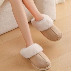 부드러운 폭신한 슬리퍼 슬리퍼 털 겨울 여성용