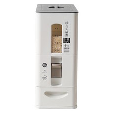 가와시마야 자동 계량 쌀통 6KG SN-119-003, 1개, 화이트