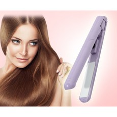 全新 CUR-01 USB捲 捲直髮兩用 加溫快速 鎖扣開關設計, 1個, 紫