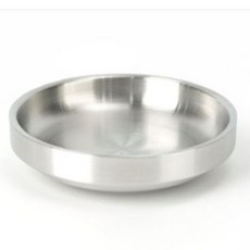 스텐 원형찬기 스텐접시 업소용스텐그릇 종지그릇, 리린 이중찬기 1호