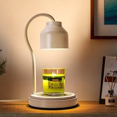 심플캔들워머단품 타이머기능/똑딱이스위치 할로겐전구2개포함, 화이트(타이머)