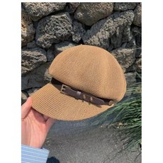 Yellwell 여성용 여름 여행용 다용도 자외선 차단 밀짚모자 일본식 영국풍 오목형 베레모 WLM