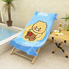 춘식이 비치타월 둥둥L 대형수건/수영장/바닷가/캠핑, 1개