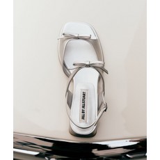 JILL BY JILLSTUART [엘리] 스퀘어 토 리본 플랫 샌들 - 2colors 173617