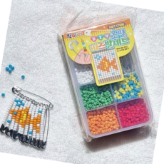 비즈공예재료 만들기 옷핀 비즈발 DIY 초등 방과후 꾸미기 세트 5P, 본상품