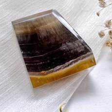 漸層感 彩虹光 黃螢石 千層 紫螢石, 1個