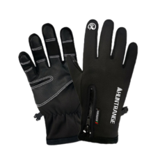 防寒手套 防風防水加絨保暖禦寒機車騎士觸控手套【PJ0036】, 黑