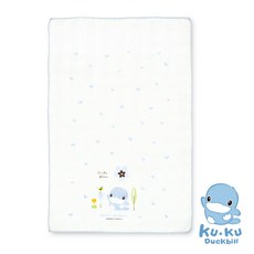 酷咕鴨 格子緹花紗布澡巾-2入