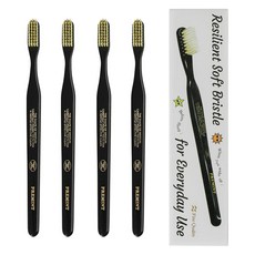 PREMINT 프레민트 프리미엄 칫솔 블랙, 4개, 1개입