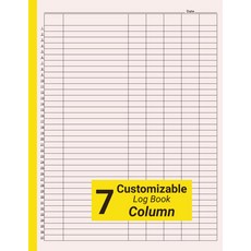 맞춤형 로그북 7열: 간단한 다목적 기록 칼럼형 패드 7열 8.5인치 x 11인치.