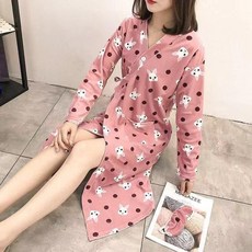 超值 睡袍女秋季浴袍衣睡裙女士春秋款清新中長款日式和服睡衣學生開衫 副廠商品