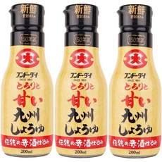 걸쭉하게 달콤한 큐슈 간장 200ml 2개세트 밀봉 규슈의 맛 간단한 선물 밥 말고기 회 조미료 쿠마모토아메구미, 3개